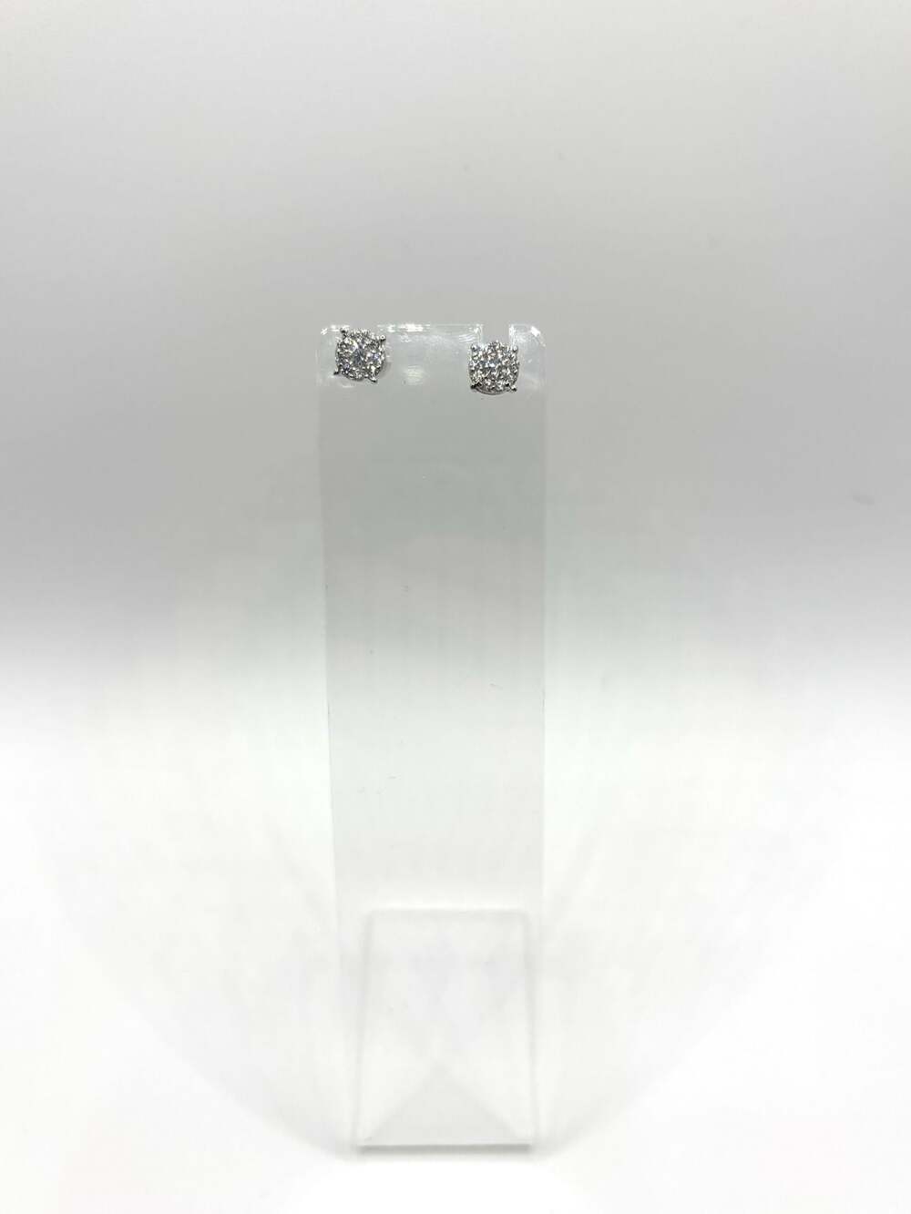 Effy Bouquet Diamond Cluster Stud Earrings in 14K White Gold
